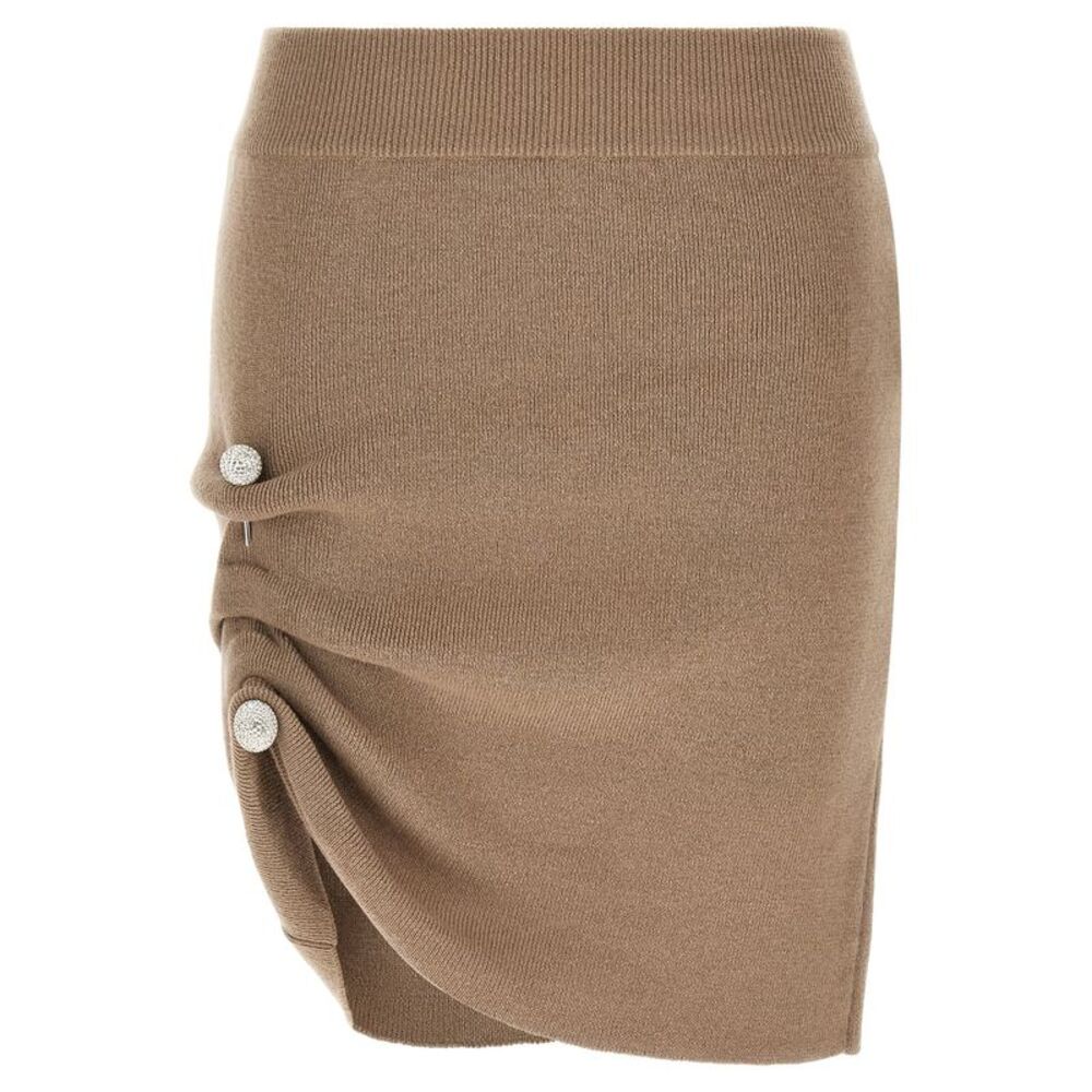 Giuseppe Di Morabito Beige Virgin Wool Long Women's Skirt